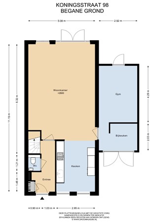 Floorplan - Koningsstraat 98, 1432 PL Aalsmeer